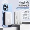 Power Bank Magnético com Logo Imprimível 20000 mAh Fino e Compacto Magsafe Carregamento Rápido Sem Fio Fonte de Alimentação Móvel