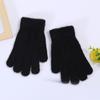 Luvas de tricô de cor sólida pele de vison luvas simples de dedo para exterior à prova de vento à prova de frio quentes atacado de fábrica