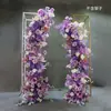Novo Arranjo Grande de Chão para Casamento Banquete de Noivado Flor Artificial de Seda Acabado Arranjo Floral Decorativo Corredor Arte Floral para Casamento