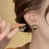 Pendientes de Corazón con Estampado de Leopardo Estilo Europeo y Americano para Mujer 2025 Nuevo Estilo Popular Pendientes de Lujo Accesible Súper Bonitos Pendientes de Otoño e Invierno