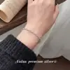 Pulseira com Fivela de Argola para Nariz de Porco em Prata S925 Nalan, Joia Exquisita e Simples Estilo Ins Design de Nicho S8775