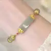 Pulsera con Hebilla Ping An para Mujer Hebilla de Doble Felicidad Pulsera de Nuevo Estilo Chino Sentido Retro de Alta Gama Pulsera de Transferencia de Nicho para Regalos de Novias