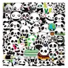 100 novos adesivos fofos de grafite de panda à prova d'água para mala, notebook, patinete, copo d'água