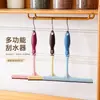 Raspador de Vidrio Extendido para Cepillo Limpiacristales de Casa, Limpiador de Mesa de Comedor y Baño, Raspador de Vidrio de Goma Suave de Doble Cara