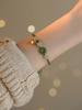 2023 Nuevo Jade Hetian Natural Azul Esmeralda Pulsera Hebilla Diseño Nicho Lujo Ligero Regalo de Cumpleaños para Novia