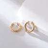 Aretes de Aro Liso, Aretes de Metal, Hebillas para Oreja, Aretes de Diseño de Nicho, Aretes de Estilo Cool, Aretes Elegantes de Moda Personalizados