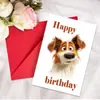 Transfronterizo Nuevo Tamaño Grande 1 Perro Lindo Tarjeta de Felicitación de Cumpleaños Feliz Juego de Sobres Dibujo Animado Interesante Tarjeta de Bendición DIY