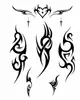 Pegatinas de Tatuaje de Corazón con Espinas Góticas Oscuras Atuendo Sexy de Chica Caliente de Cintura Baja Pegatinas Temporales de Atmósfera
