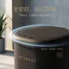 Cubo de basura para sala de estar con tapa, gran capacidad, estilo abatible, para uso doméstico en cocina, dormitorio, baño, operado con el pie