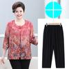Camiseta de verano para mujer con dos camisetas falsas de 200 kg para madres gordas de mediana edad y mayores, camisa de siete mangas con barriga cubierta y talla grande para abuelas gordas