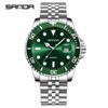 Sanda Comércio Exterior Popular Relógio Fantasma Verde Masculino Calendário Pulseira de Aço Inoxidável Relógio de Quartzo Negócios Esportes Relógio Masculino