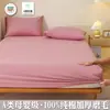 Lençol de Elástico Simples 100% Algodão Classe A Peça Única Protetor de Colchão Escovado Conjunto de Três Peças Antiderrapante Sem Deslocamento Roupa de Cama