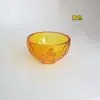 Atacado de fábrica cor de cozimento tigela de cristal transparente tigela colorida tigela de água benta tributo Fotang tigela de água tigela para máscara de óleo essencial