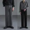 Pantalones de Traje Dipper de Alta Calidad Estilo Coreano Sueltos de Pierna Ancha Pantalones Casuales para Hombre Marca de Moda Superiores Pantalones de Traje de Pierna Recta