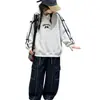 Atuendo otoñal elegante y moderno para niñas: un conjunto de sudadera estilo universitario, perfecto para chicas mayores, con pantalones vaqueros casuales estilo coreano de trabajo para primavera y otoño