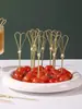 Brochetas de Fruta, Brochetas de Tijera, Tenedores de Fruta, Brochetas de Espino Confitado, Decoración de Sándwiches, Brochetas Pequeñas de Bambú, Palillos, Brochetas Desechables