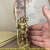 Estátua de Latão de Yang Jian, o General Divino, Com, para Decoração de Sala de Estar