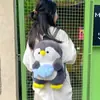 Mochila de Pinguim para Meninas Dropshipping, Fofa Boneca Pinguim de Pelúcia Mochila Escolar, Bolsa de Desenho Animado