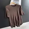 2026 Nuevo Top Corto de Punto Fino Ajustado con Pliegues Blusa Delgada para Mujer Venta al por Mayor H10AS99529