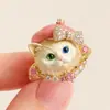 Anel de Gatinho Quente Vendido Transfronteiriço Exquisito Escovado Fofo Animal de Estimação Doce Menina Melhor Amiga Presente Anel de Dedo Joia de Mão Feminina Atacado