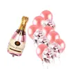 Botella de Champán Oro Rosa Decoración de Boda Día de San Valentín Novia por Ser Set de Globos Oro Rosa Amazon