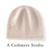 Gorro de Punto Casual de Cachemira 2025 Otoño/Invierno Nuevo Unisex Color Sólido Engrosado Cálido de Moda con Borde Enrollado