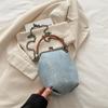Bolso de mezclilla Bolso para teléfono móvil Bolso bandolera Bolso de mano artístico Versátil para ir al trabajo 2025 Verano Nuevo Bolso casual Estilo occidental