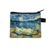 Nuevo Monedero de Gato Van Gogh Mini Bolsa de Almacenamiento Infantil Cartera Pequeña Cuadrada Bolsa Pequeña Linda para Niños