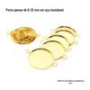 Aço inoxidável Interno 6-30mm Tempo Gem Base Ouro Redondo Bacia Soldagem Círculo Duplo Pingente Titular DIY Acessórios de Jóias
