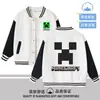 Chamarra de ropa de Minecraft para niños, chamarra de béisbol Creeper, ropa infantil de manga larga para primavera y otoño, moderna