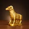 Oveja del Zodiaco de Cobre Adornos de Oveja de Cobre para la Riqueza Invitación Artesanías Feng Shui Muebles Decoración de Sala de Estar Decoración de Escritorio