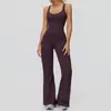 Mono de Yoga Cruzado con Piernas Anchas Acampanadas Ze Chuang Transfronterizo Cepillado Ropa Deportiva para Correr Fitness para Mujer 9506