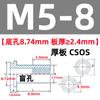 Tornillos Remachables Cónicos de Acero Inoxidable Columna de Tuerca Ciega con Estría Hexagonal Css/Csos-M3M4M5M6 Alta Resistencia