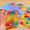 Régua de Bolso com Gradiente Colorido 5 Peças/Conjunto Régua de Bolso Mini Régua para Agendas Régua de Bolso