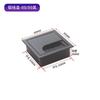 Caja cuadrada de roscado de aleación de aluminio y acero izquierda cubierta para la cara del escritorio de la computadora oculta con caja de cables con cepillo herrajes al por mayor