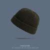 Chapéu Outono e Inverno Masculino Chapéu Melão Outdoor Yuppie Chapéu de Lã Quente Cor Sólida Chapéu de Tricô Hip-hop Chapéu para Frio para Mulheres