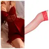 Ropa Interior Hermosa y Atractiva, Ropa de Dormir Sexy, Sujetador Estilo Francés, Camisola de Noche con Aro y Encaje, Vestido Camisola Espalda Descubierta Puro Deseo