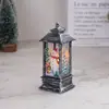Adornos navideños, lámpara de viento navideña, candelabro, luz de noche, lámpara de viento con llama, decoración de Papá Noel, regalos de Navidad.