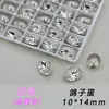 Lote Misto de Strass Brilhantes Grandes de Cristal K9 de Alta Qualidade em Formato de Ovo de Pombo 10*14mm Corte Ninho de Pássaro Fundo Pontiagudo Multifacetado para Nail Art DIY