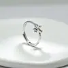 Anéis de Estrela Estilo Coreano, Simples e Brilhantes, Design de Nicho, Luxo Leve, Sensação de Alta Qualidade, Modernos, Ajustáveis, Atacado do Fabricante