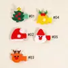 Accesorios para el cabello navideños transfronterizos europeos y americanos para niños, pinzas para el cabello de árbol de Navidad tejidas para vacaciones, para niñas y niñas pequeñas, pinzas para el cabello para flequillo lateral