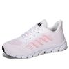 Tênis de Corrida Respirável com Tecido Flyknit Novo da Primavera 2025 Sapatos Esportivos Casuais Femininos Solado Macio Estilo Igual para Casais Versátil Sapatos Brancos