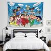 Lindo Tela Colgante de Fondo de Dibujos Animados Crayon Shin-Chan para Decoración de Mesita de Noche de Dormitorio, Tela Colgante de Fondo para Fotos, Tela Colgante Cubierta