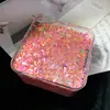 Polvo de Brillo Láser Mixto, Polvo Fino Iridiscente, Lentejuelas Hexagonales, Polvo de Brillo Fluyente, Mahjong de Arena Movediza Hecho a Mano DIY Europeo y Americano