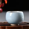 Taza maestra Ru kiln de gran tamaño se puede abrir para levantar taza Kung Fu taza de té personal de cerámica taza de té de porcelana Ru tazón de té taza individual taza de té
