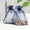 Bolsas de dulces para bodas, bolsas de regalo rojas, bolsas de malla con cordón, bolsas de regalo para semillas, cacahuates, dulces, al por mayor