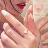 Anillo de cristal con polvo de amor para mujer, diseño de nicho, apertura sensorial de alta calidad, ajustable, dulce y moderno, anillo distintivo para el dedo índice.
