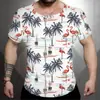 Comercio exterior transfronterizo código europeo para hombre verano casual impresión 3D calle moda alta calle manga corta sublimación T