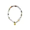Pulsera de Cristal Fantasma Verde Natural al por Mayor de One Piece con Colgante de Oso Amuleto de la Suerte de Calcedonia, Joyería de Diseño Original para Mujeres