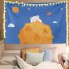 Tapiz de Cachorro Lindo de Dibujos Animados Tela para Colgar en la Cabecera del Dormitorio Tela para Colgar en la Pared de Renovación de Habitaciones Tela de Fondo para Celebridades de Internet